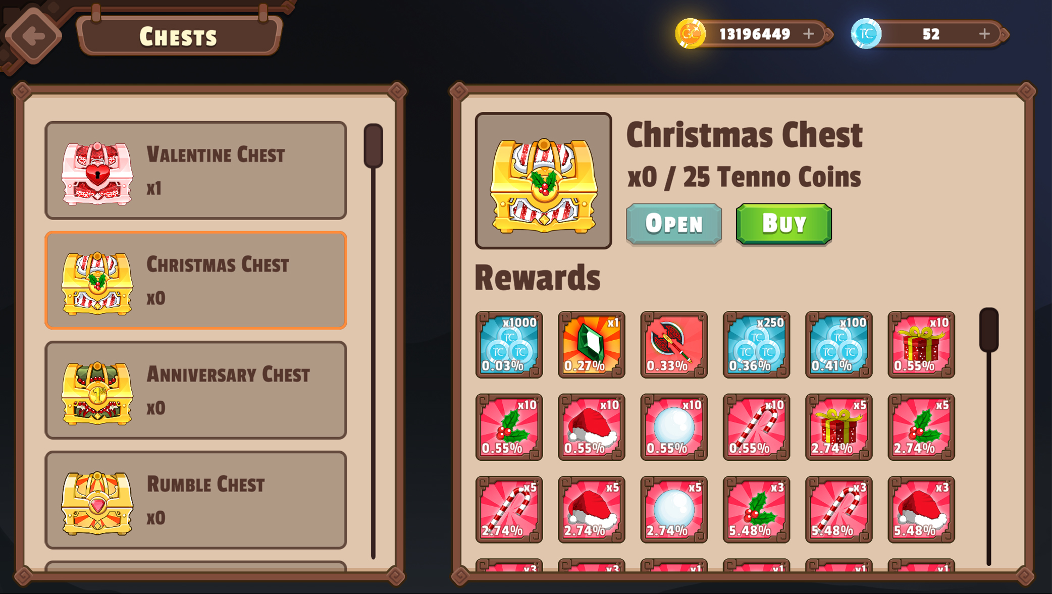 christmas main menu 