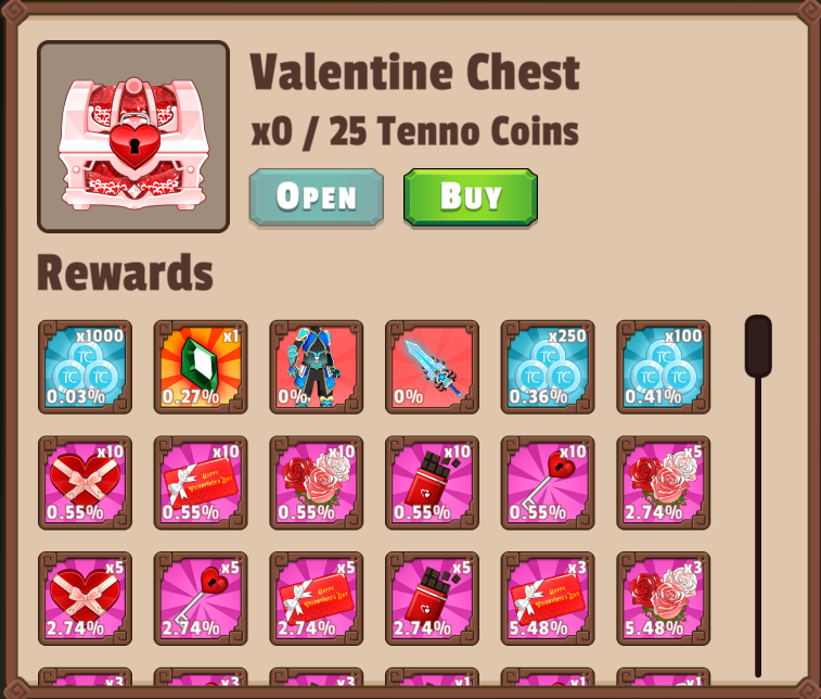 valentine chests