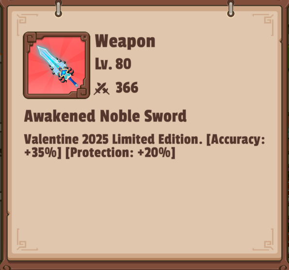 valentine chest weapon